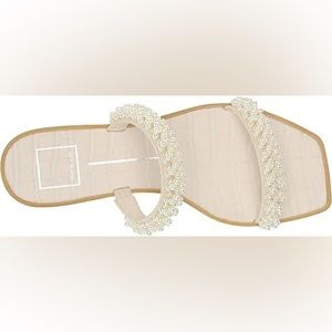 DOLCE VITA VANILLA PEARLS IVEE SANDALS Women’s Size 8